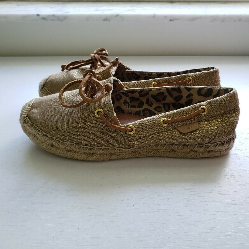Sperry Top-Sider Loafer Espadrilles Tan and Gold